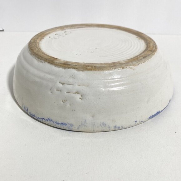 Dan Eash Art Pottery PA Handmade Glazed Stoneware Fish Bowl Pair Set Of 2 7.5in - Picture 7 of 15